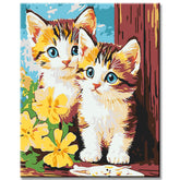 Painting by Numbers Pictures of Two Kittens